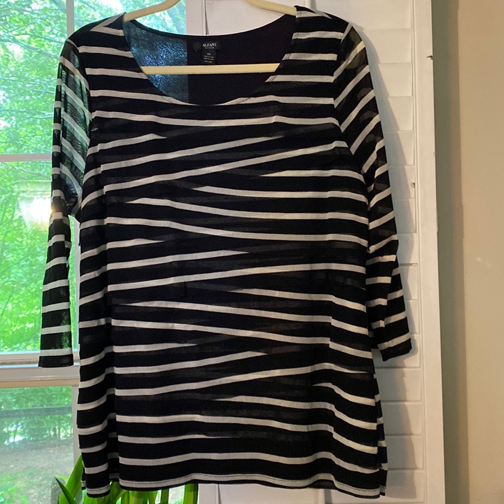 Alfani Striped Blouse